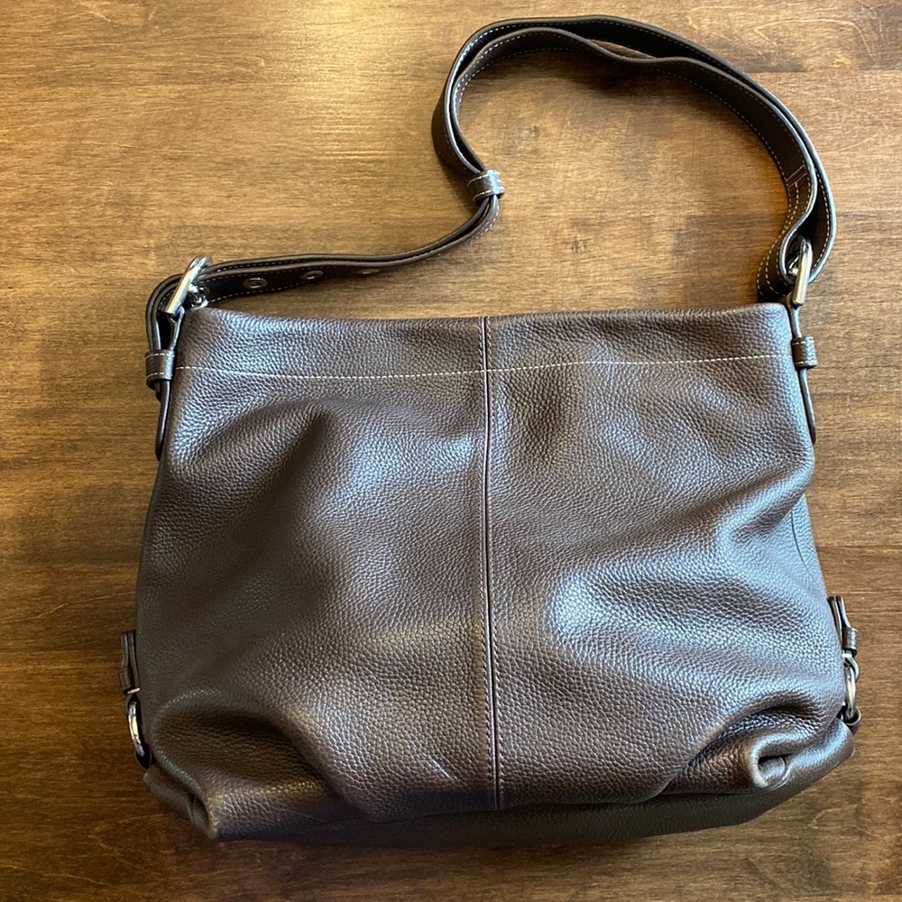 Coach Leather Bag with Adjustable Strap